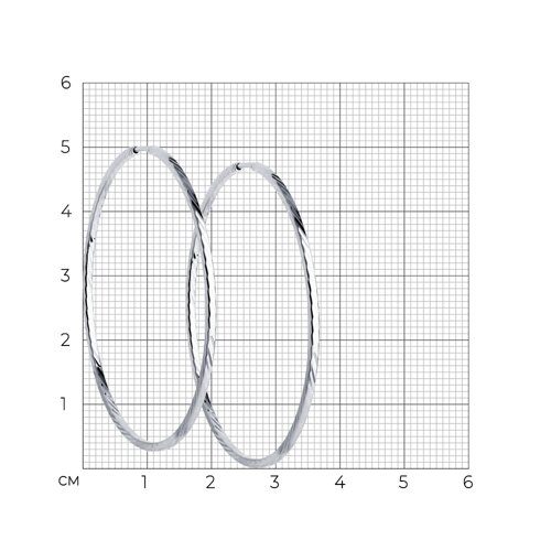 Серьги конго из серебра с алмазной гранью из серебро — вид 4