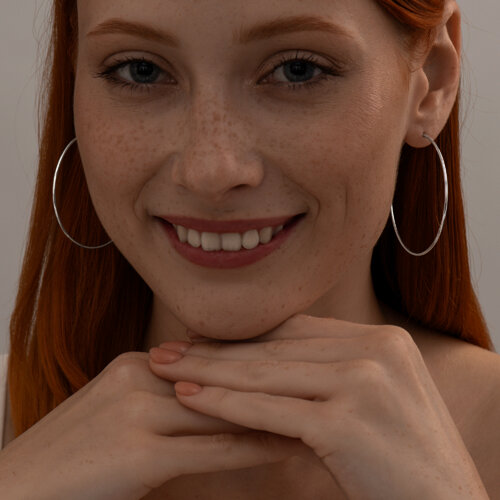 Серьги конго из серебра из серебро — вид 2