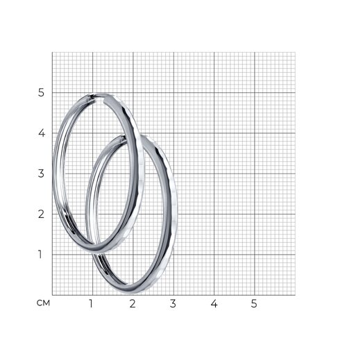 Серьги конго из серебра с алмазной гранью из серебро — вид 4