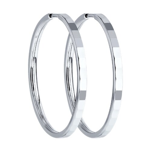 Серьги конго из серебра с алмазной гранью - видео