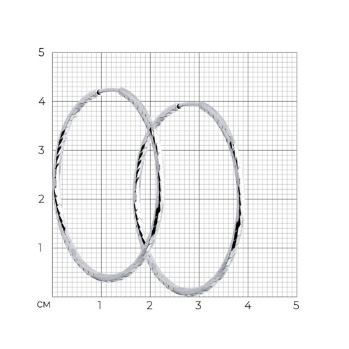 Серьги из серебра с алмазной гранью из серебро — вид 4
