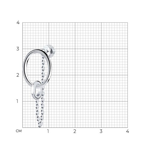 Серьга из серебра из серебро — вид 3