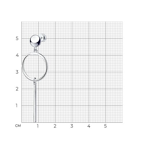 Серьга из серебра из серебро — вид 4