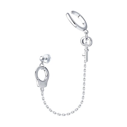 Серьга из серебра - видео на модели