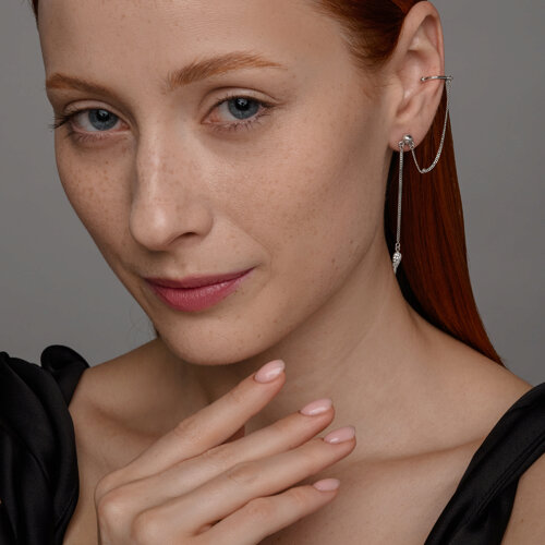 Серьга из серебра из серебро — вид 3