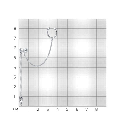 Серьга из серебра из серебро — вид 4