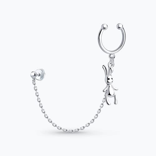 Серьга из серебра с эмалью - видео на модели