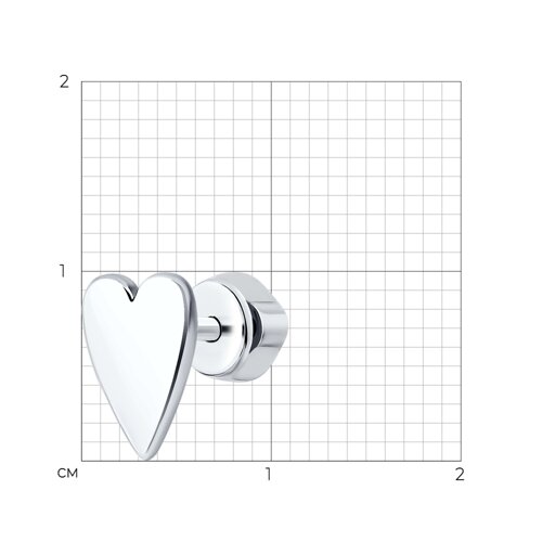 Серьга одиночная из серебра из серебро — вид 5