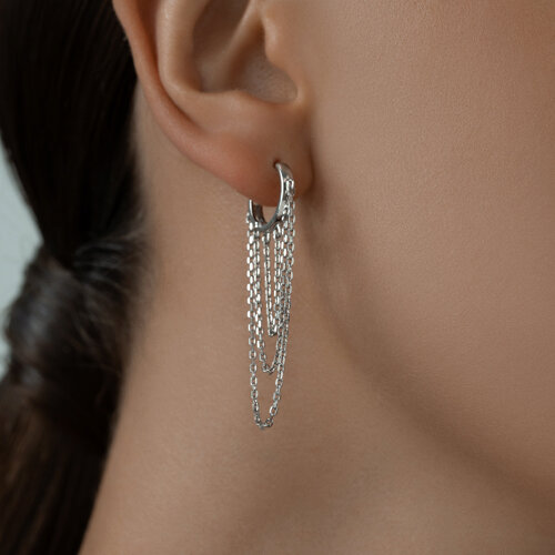 Серьга одиночная из серебра из серебро — вид 2