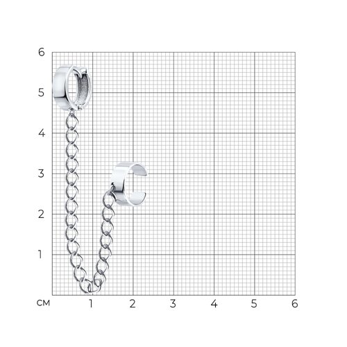 Серьга из серебра из серебро — вид 3