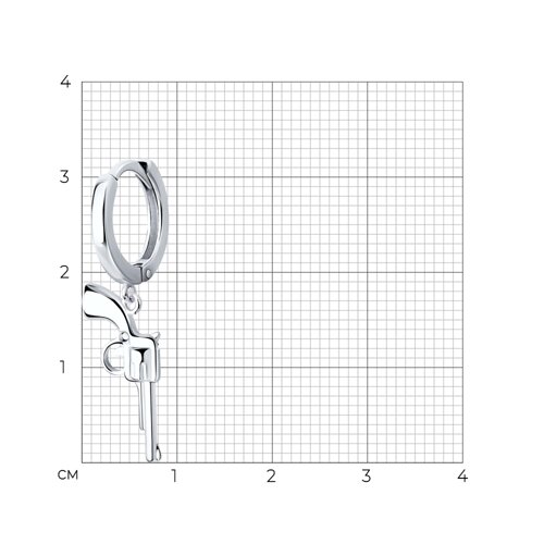 Серьга из серебра из серебро — вид 3