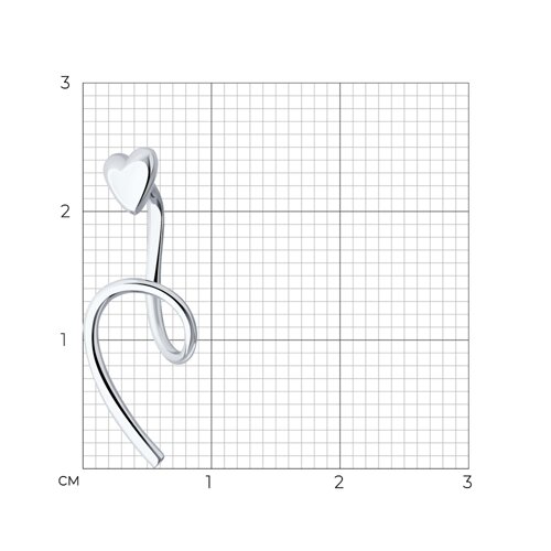 Серьга из серебра из серебро — вид 3