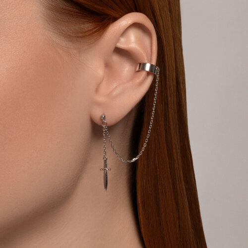 Серьга из серебра из серебро — вид 2