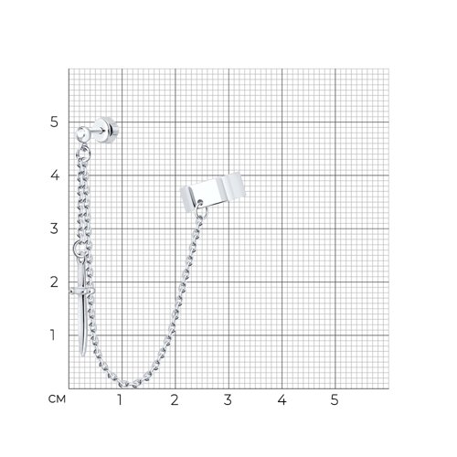 Серьга из серебра из серебро — вид 4