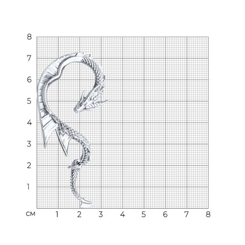 Серьга из серебра из серебро — вид 4