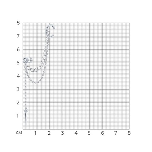Серьга из серебра с фианитами из серебро — вид 3