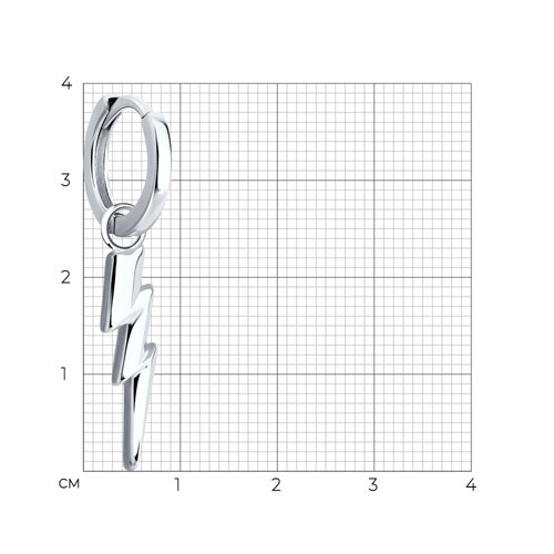 Серьга из серебра из серебро — вид 3