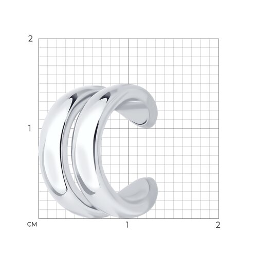 Серьга из серебра из серебро — вид 5