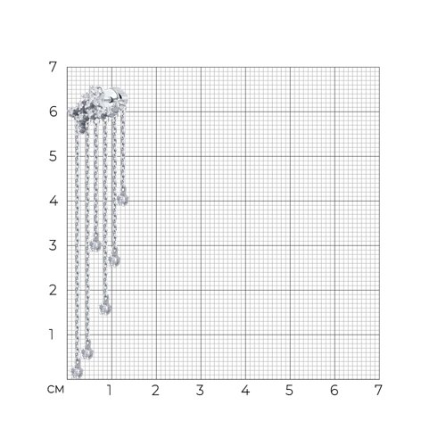 Серьга из серебра с фианитами из серебро — вид 6