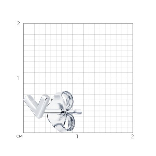 Серьга из серебра из серебро — вид 5
