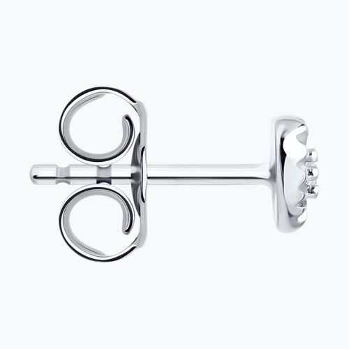 Серьга из серебра с фианитом из серебро — вид 3