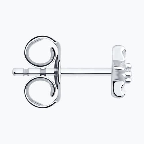 Серьга из серебра с фианитом из серебро — вид 3