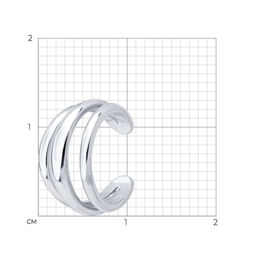 Серьга из серебра из серебро — вид 6