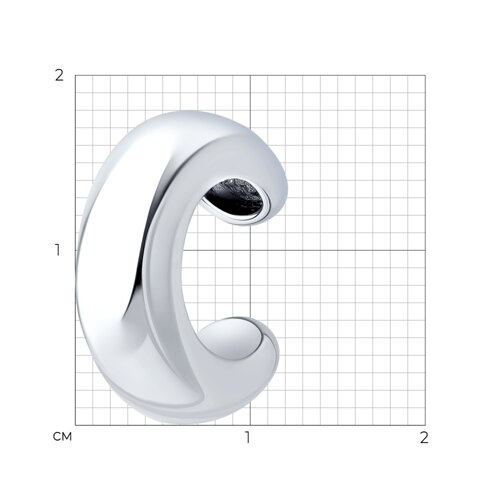 Серьга из серебра из серебро — вид 6