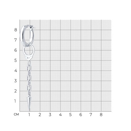 Серьга из серебра из серебро — вид 6