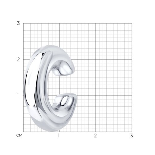 Серьга из серебра из серебро — вид 6