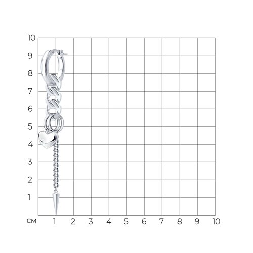 Серьга из серебра из серебро — вид 6