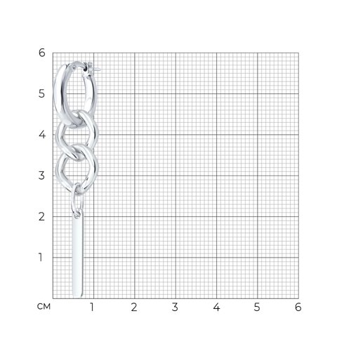 Серьга из серебра из серебро — вид 6