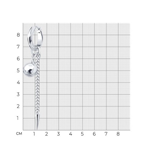 Серьга из серебра из серебро — вид 5