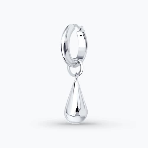 Серьга из серебра - видео на модели