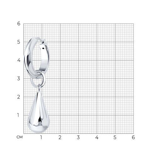 Серьга из серебра из серебро — вид 6