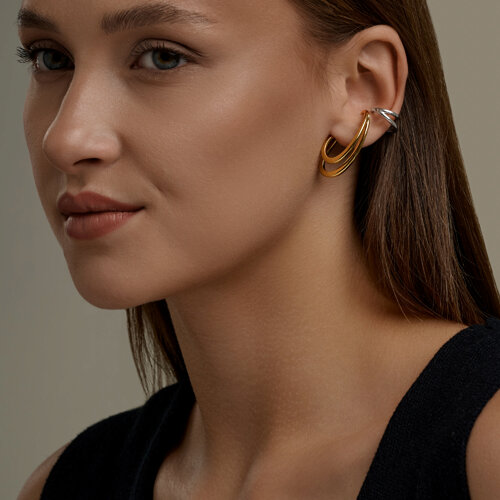 Серьга из золочёного серебра из серебро — вид 4