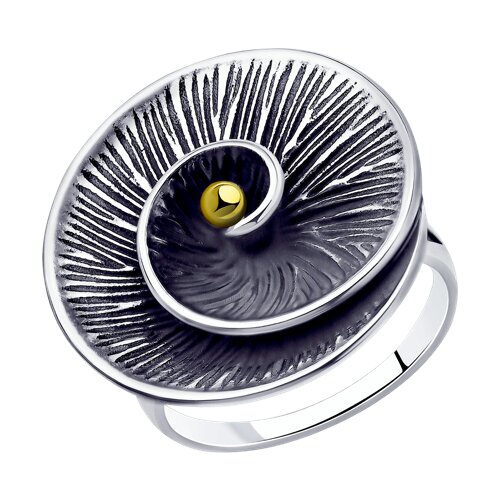 Кольцо из золочёного серебра