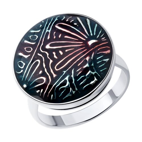 Кольцо из серебра с эмалью