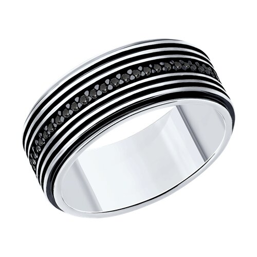 Кольцо из серебра с фианитами