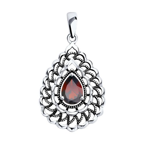 Подвеска из серебра с гранатом