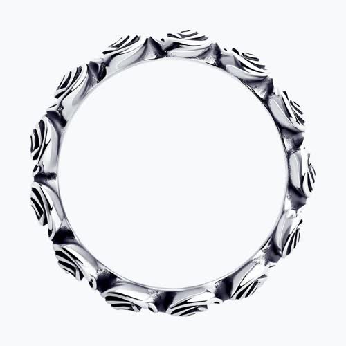 Кольцо из чернёного серебра из серебро — вид 2