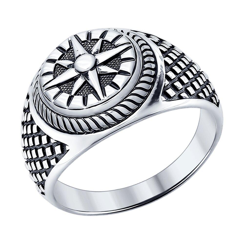 Кольцо из чернёного серебра из серебро