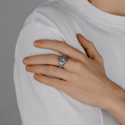 Кольцо из чернёного серебра из серебро — вид 3