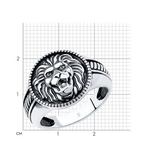 Кольцо из чернёного серебра из серебро — вид 4