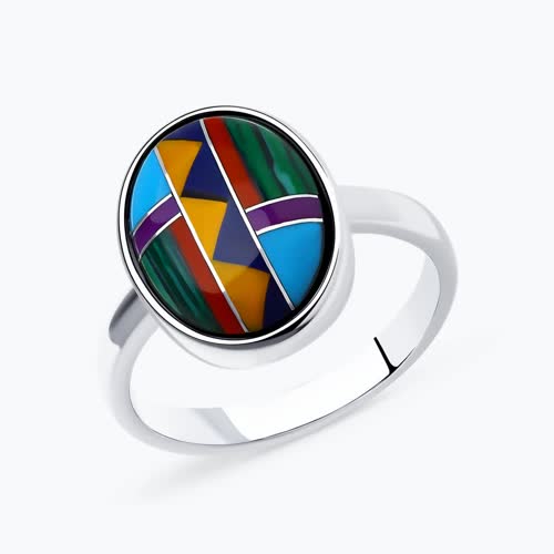 Кольцо из серебра с бирюзой из серебро