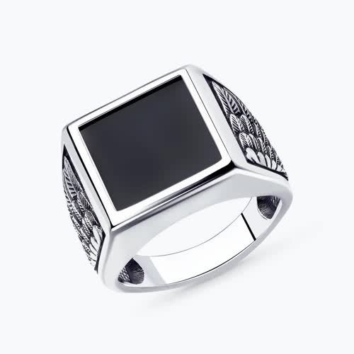 Кольцо из серебра с наношпинелью - видео на модели