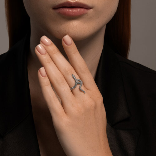 Кольцо из серебра из серебро — вид 4