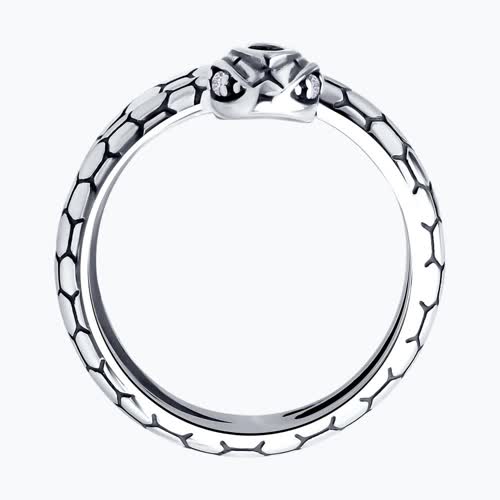 Кольцо из серебра с фианитами из серебро — вид 2