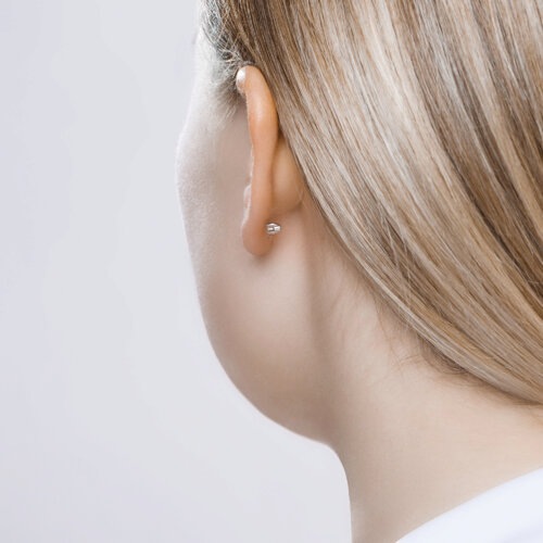 Серьги-пусеты из чернёного серебра из серебро — вид 4