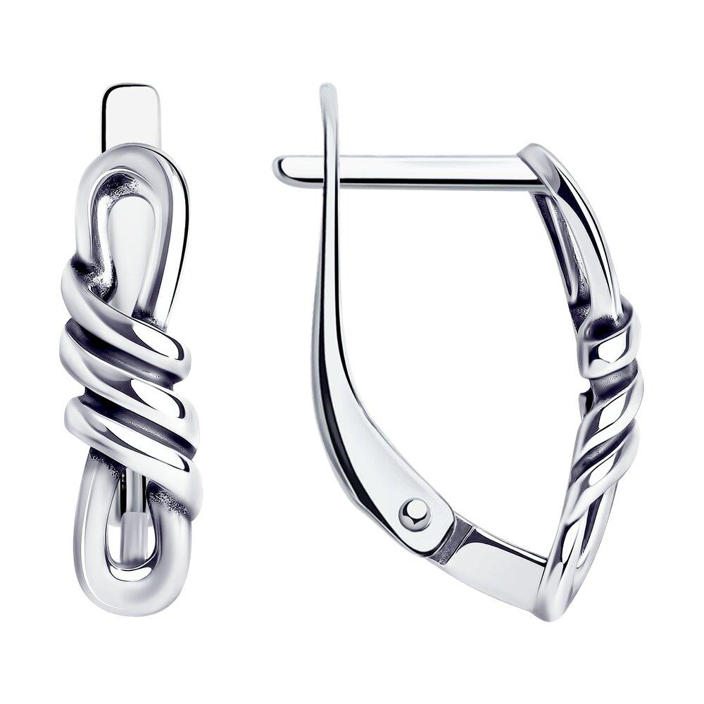 Серьги из чернёного серебра